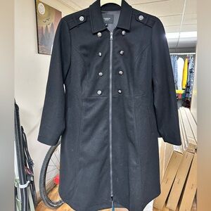 Torrid Black Double-Breasted Trench Coat
